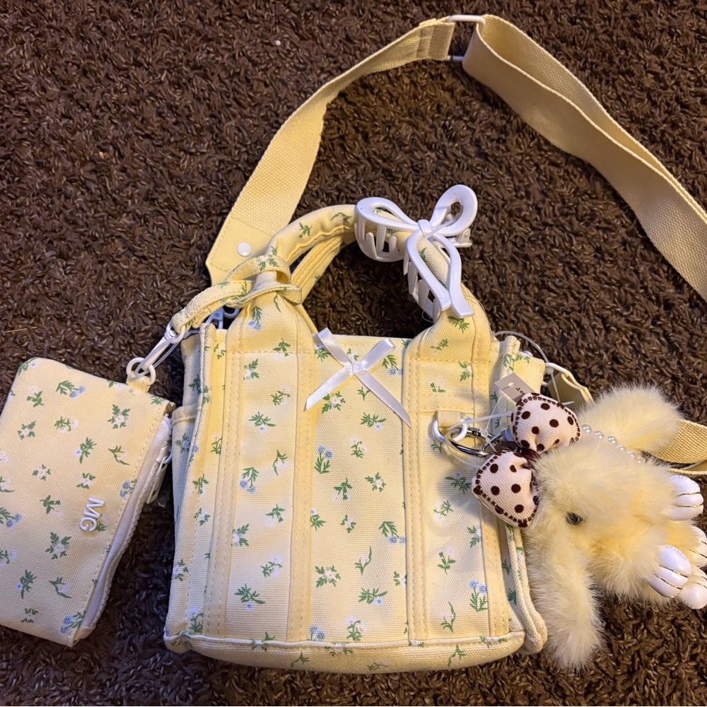 Madden Girl Yellow Floral Kids Bag Set